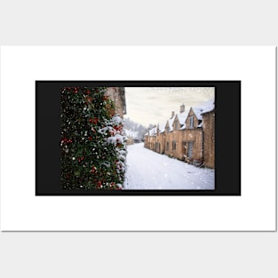 Castle Combe in the snow Posters and Art